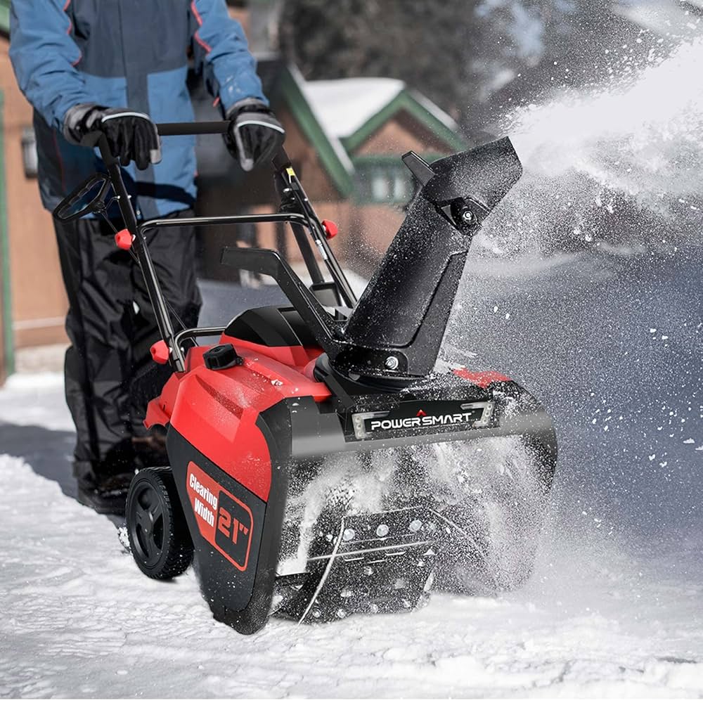 POWER SMART社 家庭用 除雪機  スノーブロワー エンジン式 Amazon | POWER SMART【国際ETL認証品】家庭用 除雪機 除雪幅